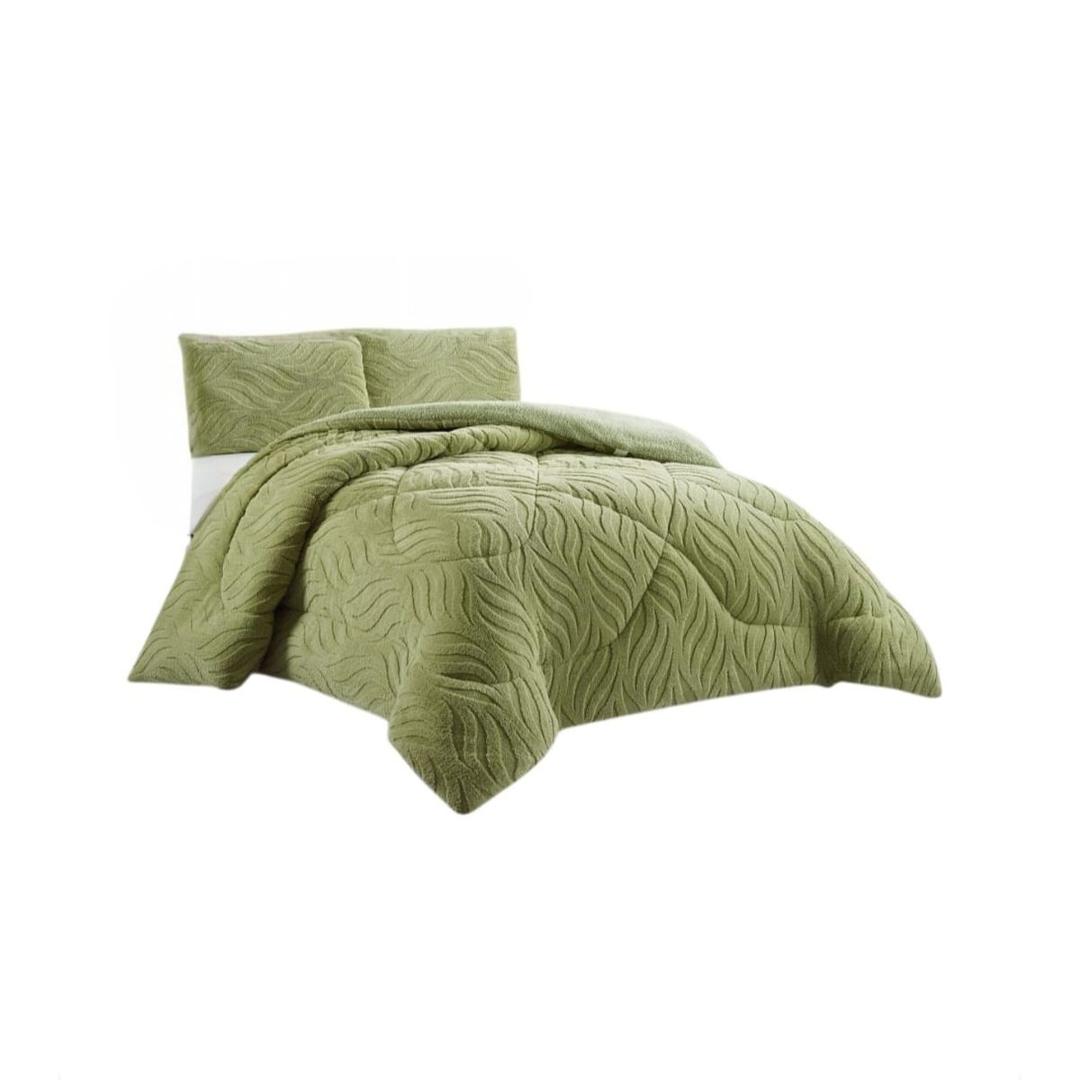 GENERICO - Cobertor De Invierno Texturizado King Color Verde