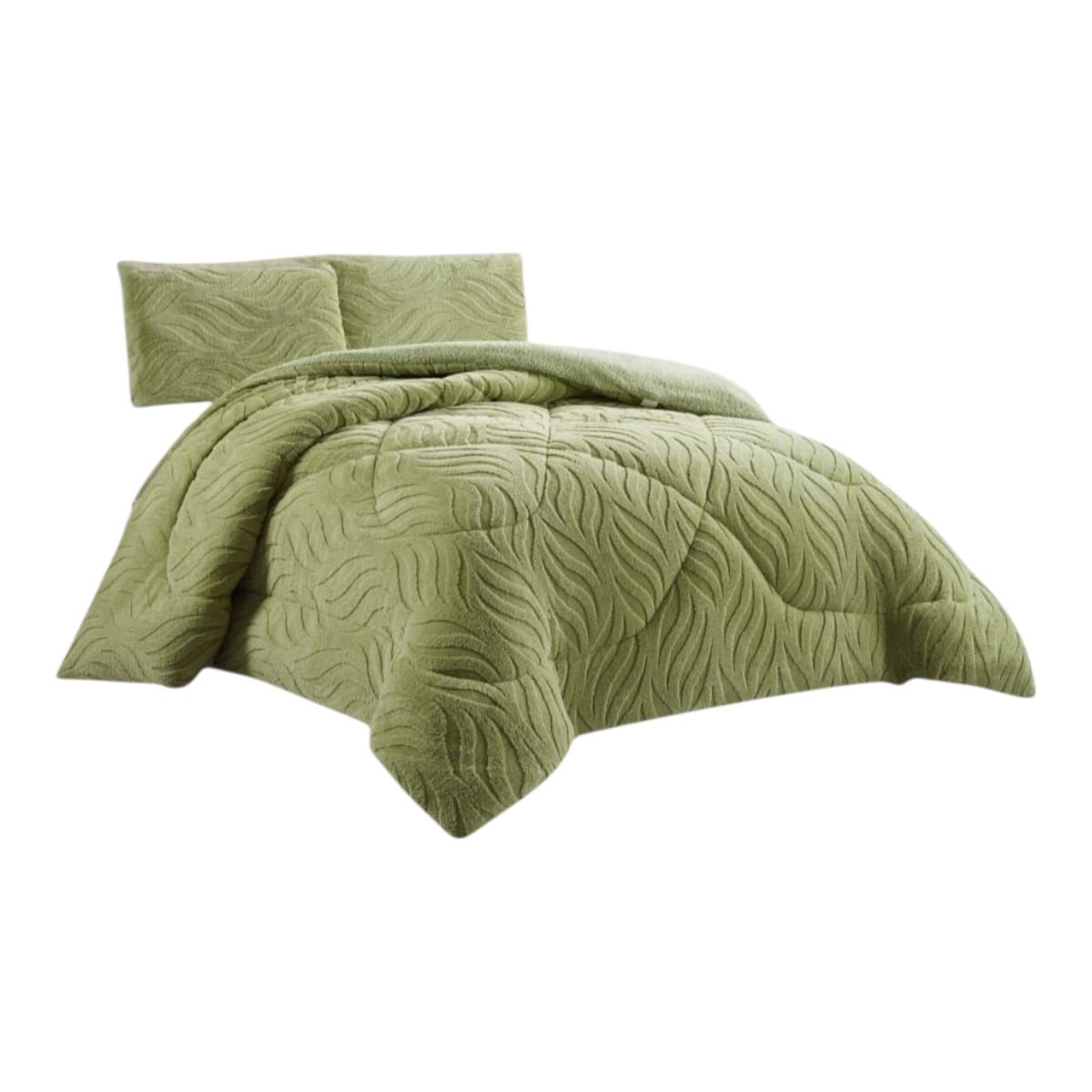 GENERICO - Cobertor De Invierno Texturizado King Color Verde