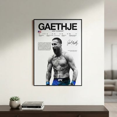 Imagen 2 del producto Cuadros de Justin Gaethje UFC II Peleador MMA + Marco
