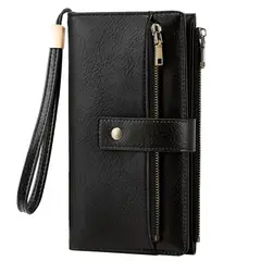 LUKOVEE - Billetera Tarjetero Cuero Mujer Minimalista Con Rfid