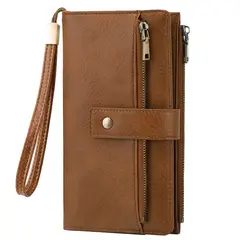 LUKOVEE - Billetera Tarjetero Cuero Mujer Minimalista Con Rfid