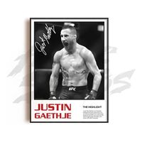Cuadro de Justin Gaethje UFC V Peleador MMA + Marco