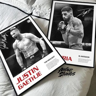 Imagen 2 del producto Cuadro de Justin Gaethje UFC V Peleador MMA + Marco