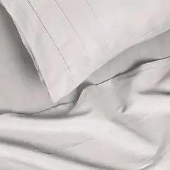 AMABILE - Juego de Sábanas Super King Grises Satinadas y Suaves  Algodón 100% Indio