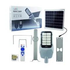 GENERICO - Foco Con Brazo Solar De 1200 Watt, 120 LED En 10 Placas, De Metal Con Control Remoto