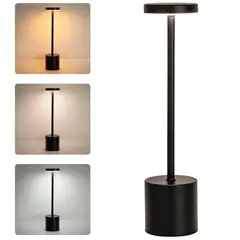 TATEE - Lámpara De Mesa Recargable Lámpara Inalámbrica LED-negro