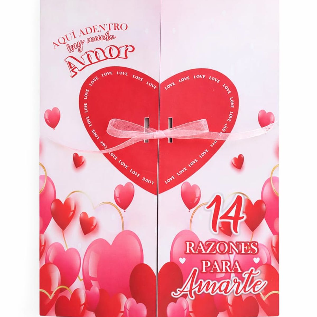GENERICO - San Valentín 14 Días De Amor  Calendario Adviento Caja Sorpresa Set Maquillaje  Colección 14 Piezas