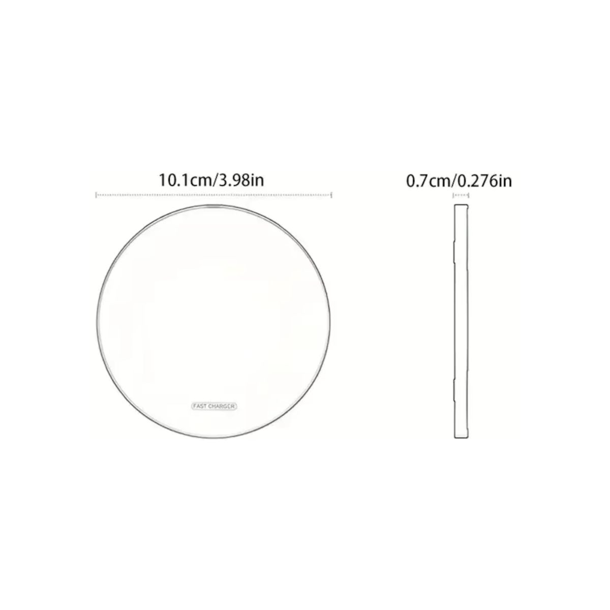 OEM - Cargador inalámbrico Qi 30W USB  Compatible con iPhone Android y dispositivos Qi