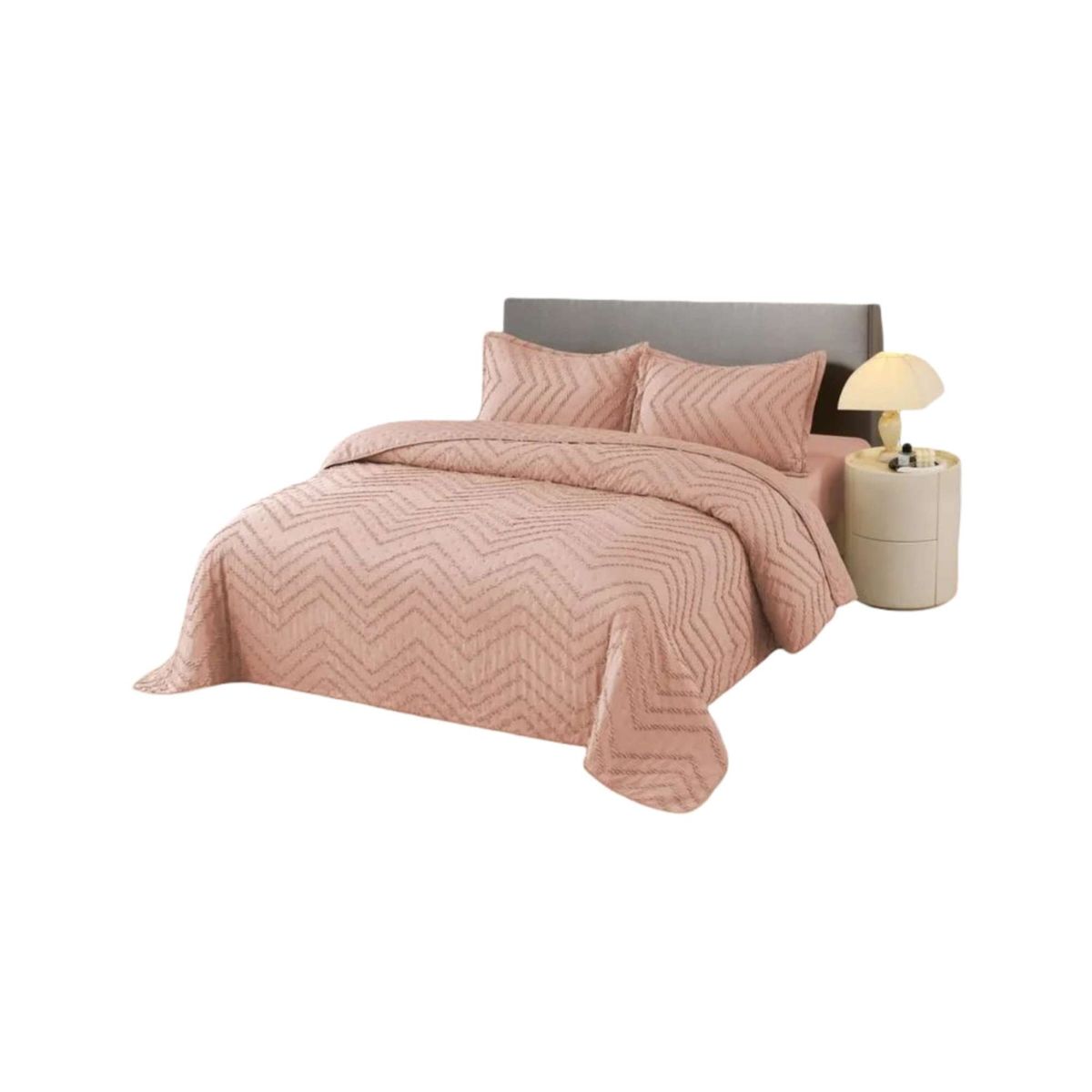 GENERICO - Cubrecamas de verano Chevron plaza y media