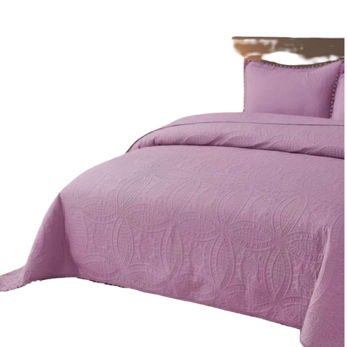 GENERICO - Cubrecama con pompones king-super king