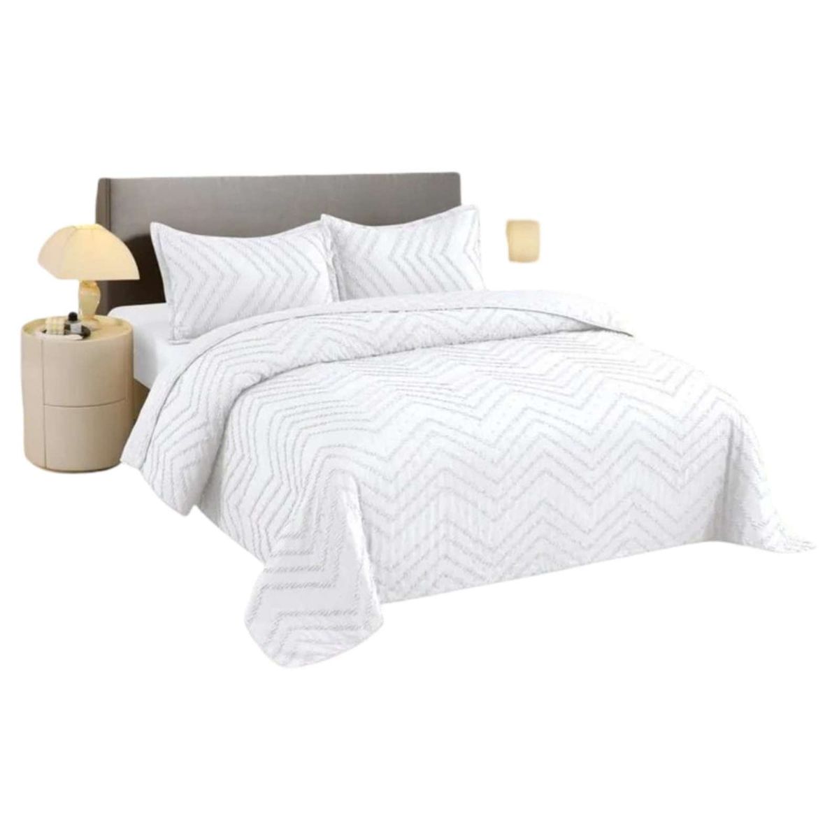 GENERICO - Cubrecama de verano Chevron king-super king