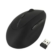 KENSINGTON - Mouse Inalámbrico K79810, Ergonomía para Zurdos, 6 Botones, DPI Ajustable, Plug & Play, SmartFit, USB, Seguridad AES