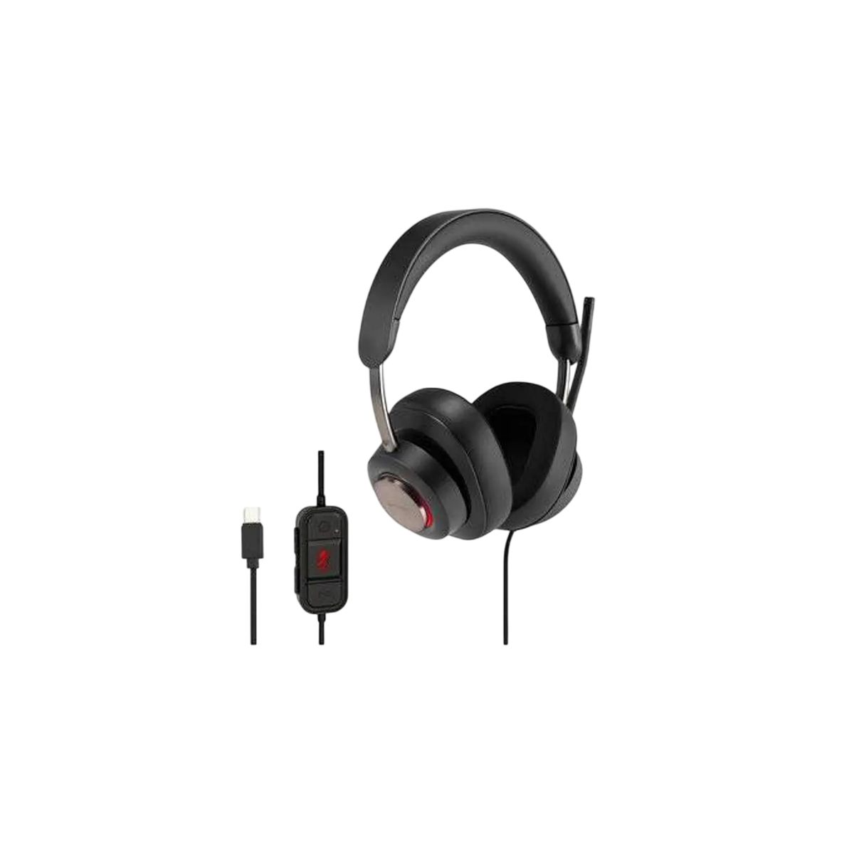 KENSINGTON - Kensington H2000 Auriculares USB-C, Circumaurales, Cancelación de Ruido, Audio Profesional, Videoconferencia, Ergonomía, Plug & Play