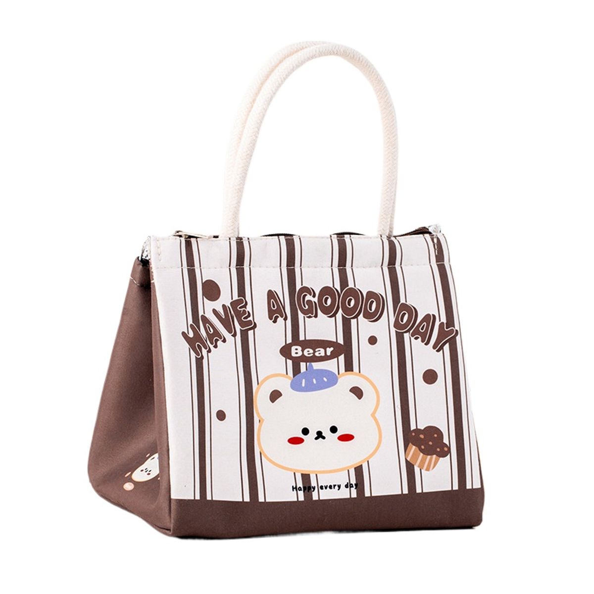 TIOZONEY - Bolsa térmica de lonchera - Marrón