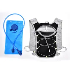 TIOZONEY - Mochila para bicicleta y bolsa de agua de 2 litros Negro