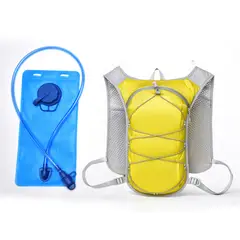 TIOZONEY - Mochila para ciclismo y bolsa de hidratación de 2 litros Amarillo