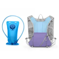 TIOZONEY - Mochila para bicicleta y bolsa de agua de 2 litros Morado
