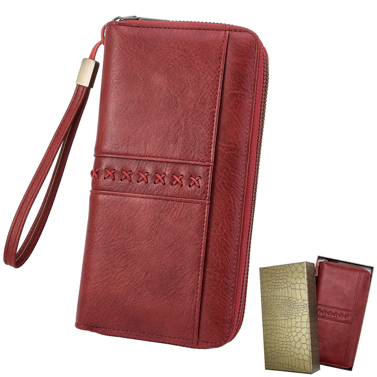 SLOWTON - Billetera Originals Cartera De Mujer Bloqueo Billetero Doble Gran Capacidad
