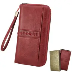SLOWTON - Billetera Originals Cartera De Mujer Bloqueo Billetero Doble Gran Capacidad