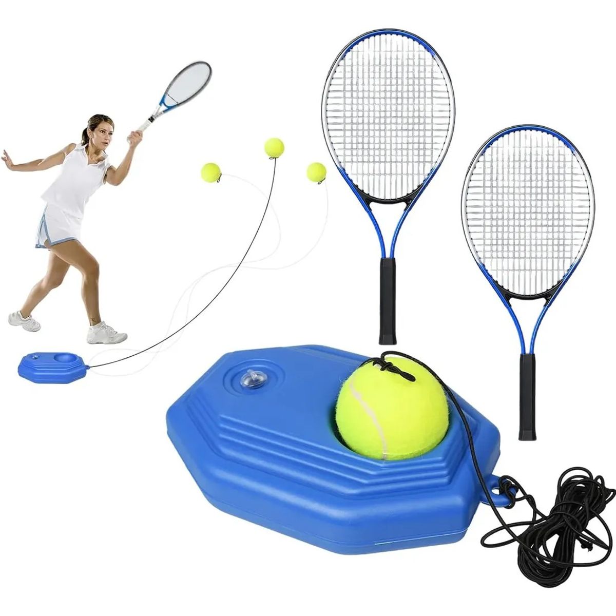 KUANGYE - Par De Raquetas De Entrenamiento Tenis Racket Trainer