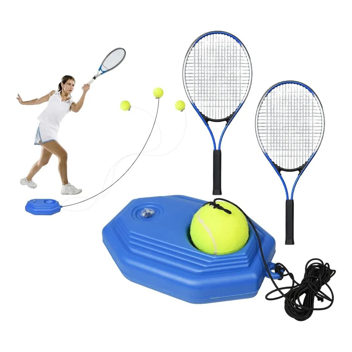 KUANGYE - Par De Raquetas De Entrenamiento Tenis Racket Trainer