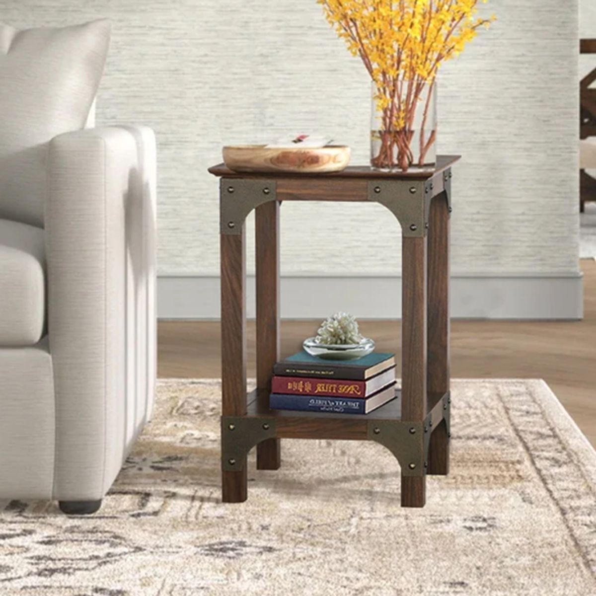 MSA MUEBLES SANTA ANA - Mesa Lateral Walnut Line