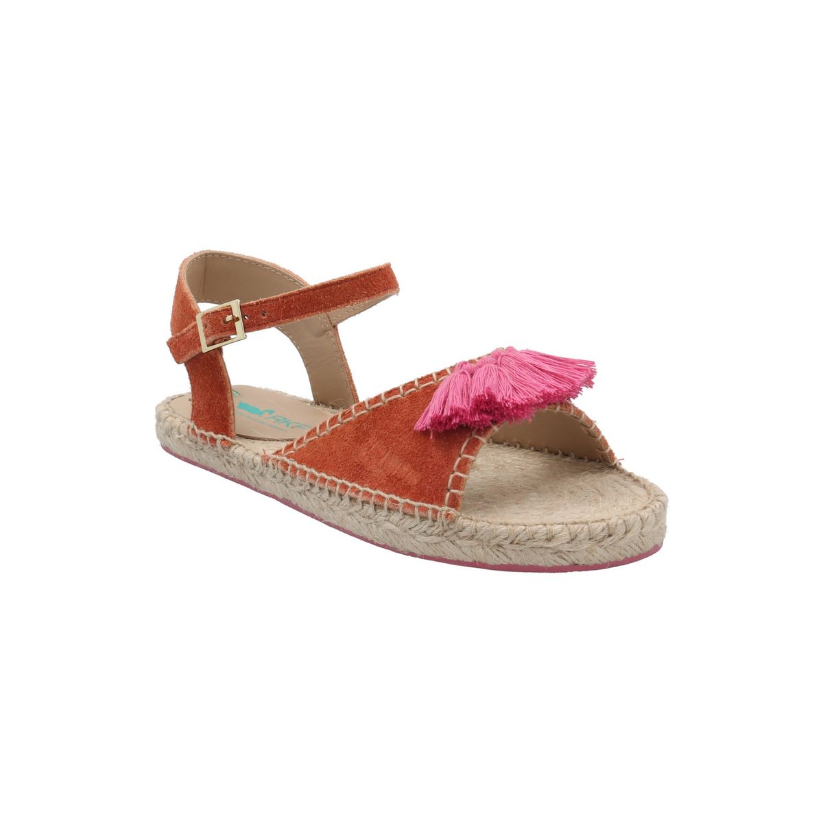 ROCKFORD - Alpargata Cuero Mujer Pom Naranjo ROCKFORD