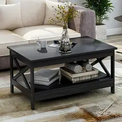 MSA MUEBLES SANTA ANA - Mesa Centro Black OAK Line