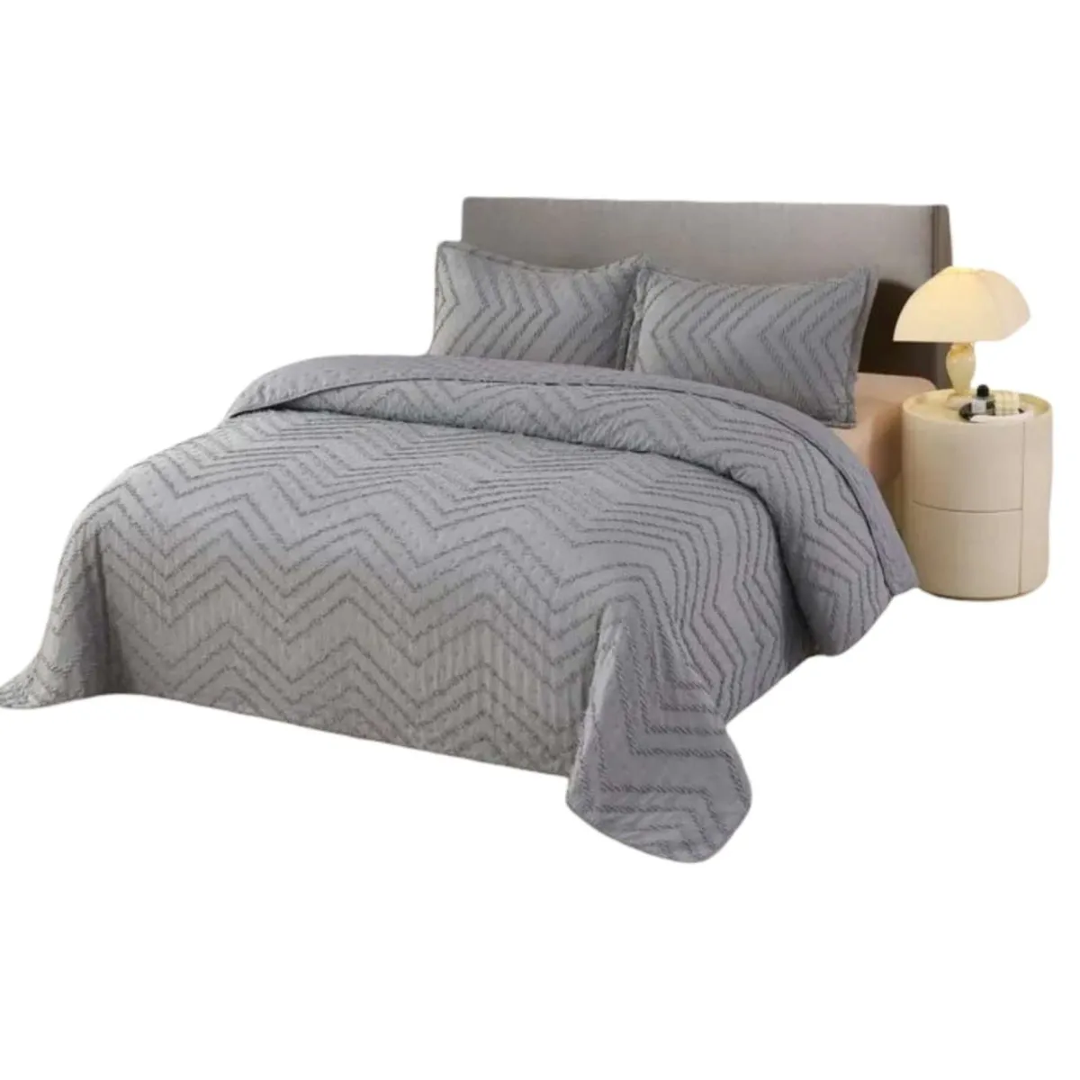 GENERICO - Cubrecamas de verano Chevron plaza y media