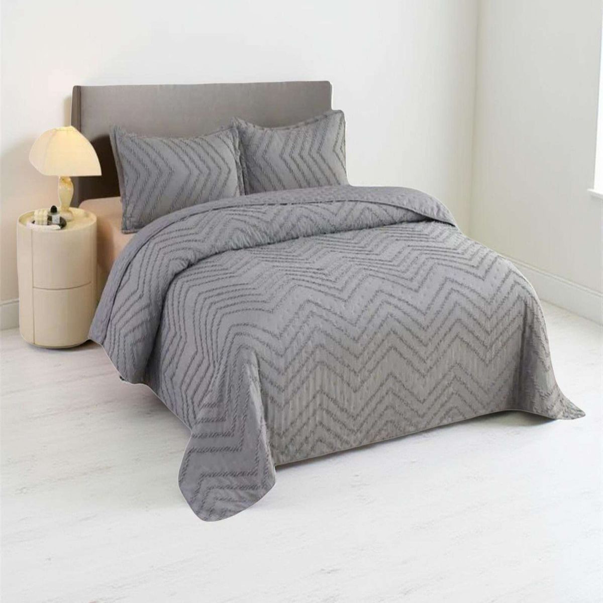 GENERICO - Cubrecama de verano Chevron king-super king