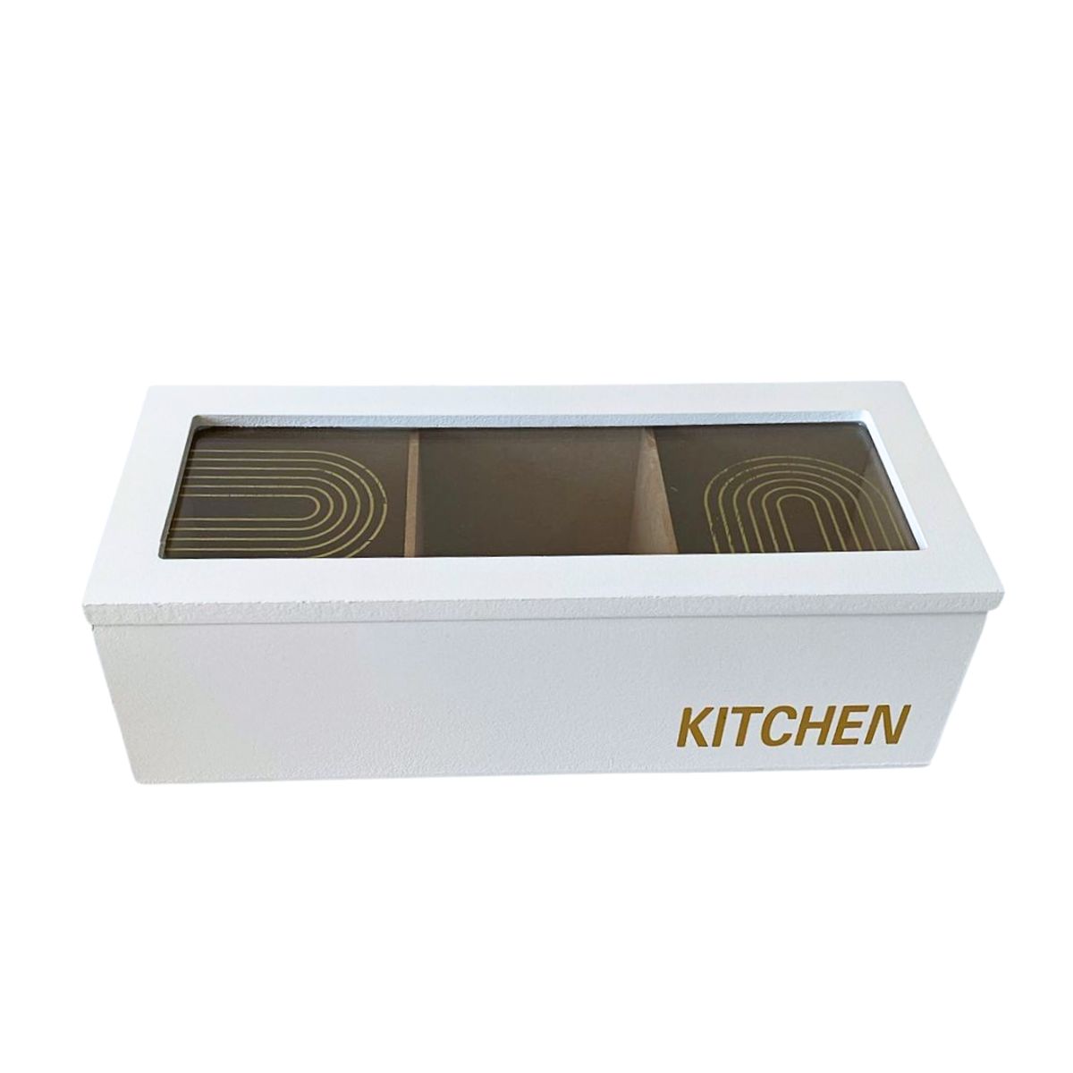 GENERICO - Organizador De Madera Para Bolsas De Té Blanco