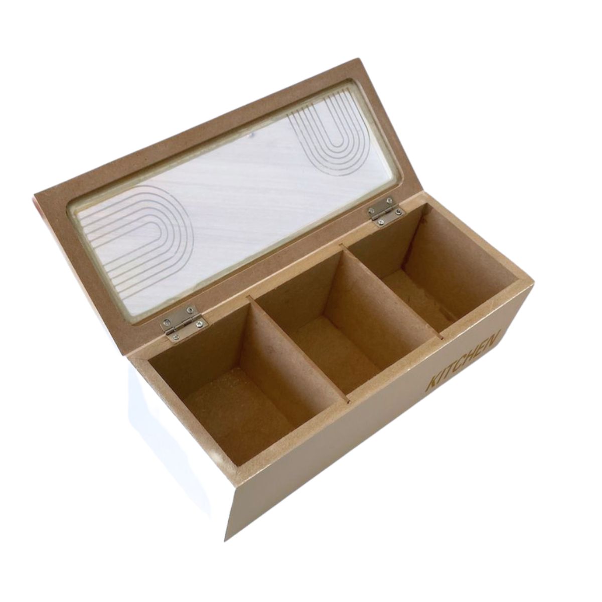 GENERICO - Organizador De Madera Para Bolsas De Té Blanco