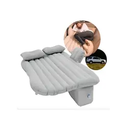GENERICO - Colchon Inflable Asiento Trasero Auto + Compresor De Aire Gris