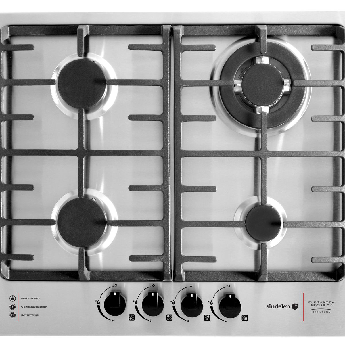 SINDELEN - Encimera Gas Sindelen CEG-4670IN 4 Quemadores