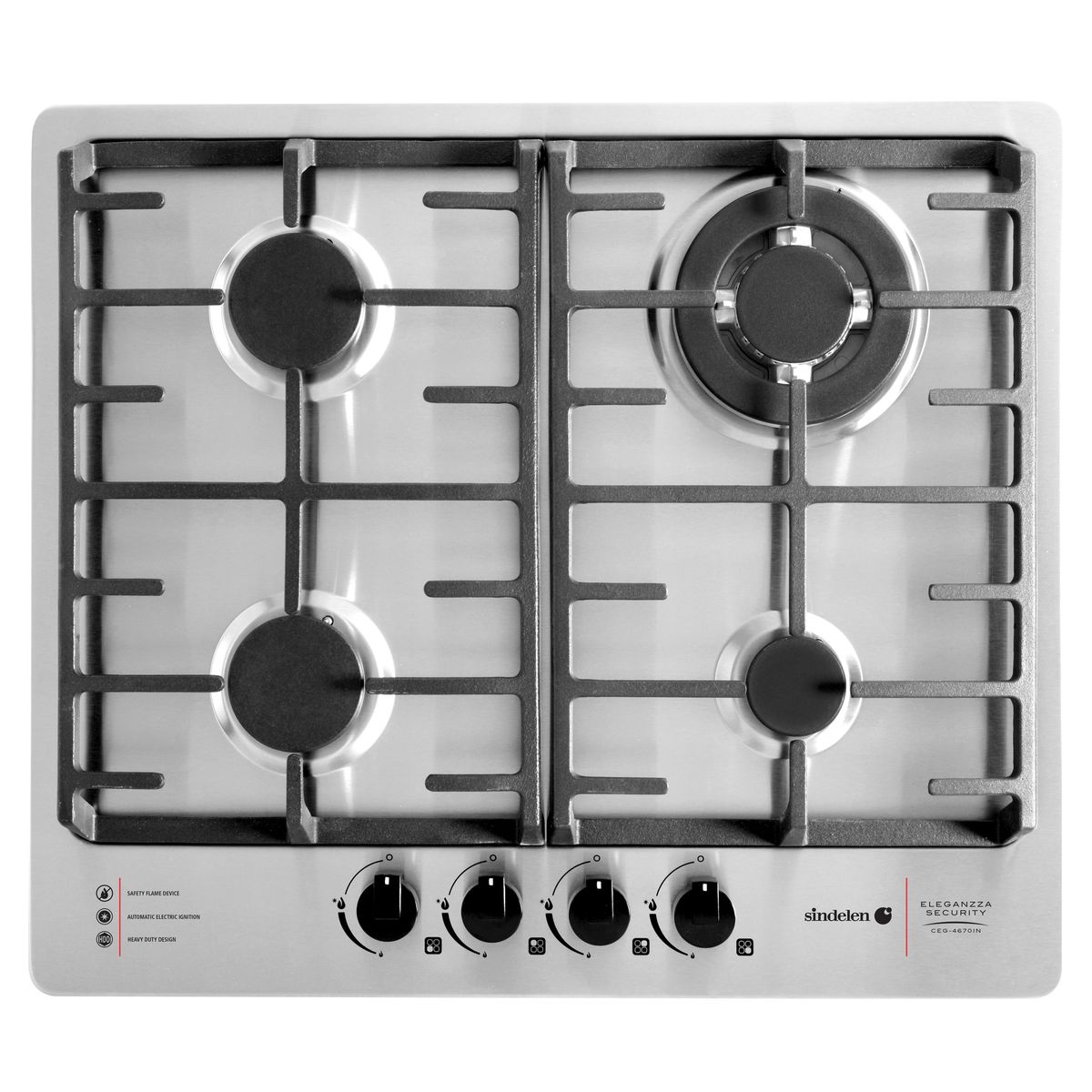SINDELEN - Encimera Gas Sindelen CEG-4670IN 4 Quemadores