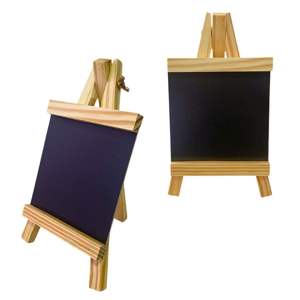 GENERICO - Mini Pizarras De Madera Con Base Para Decoración Pack 2