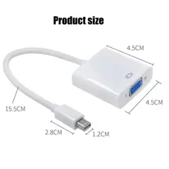 ULINK - Adaptador VGA Hembra a Mini DisplayPort Macho 15cm Blanco Compatible Mac