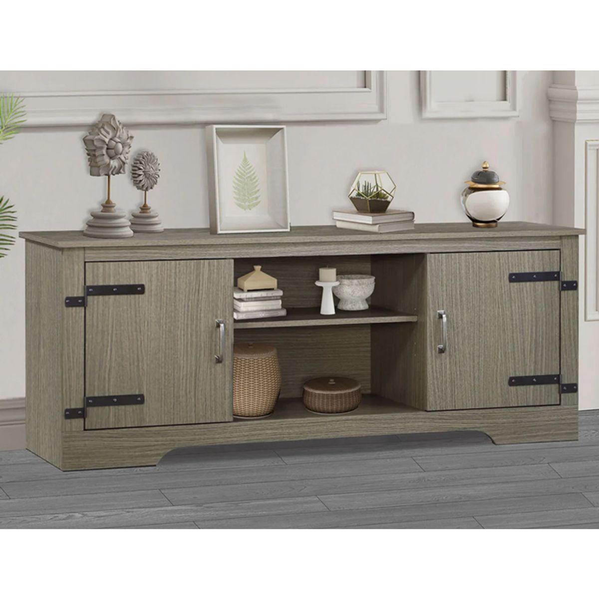 MSA MUEBLES SANTA ANA - Rack 1.5 Mt. Waltnut Wood