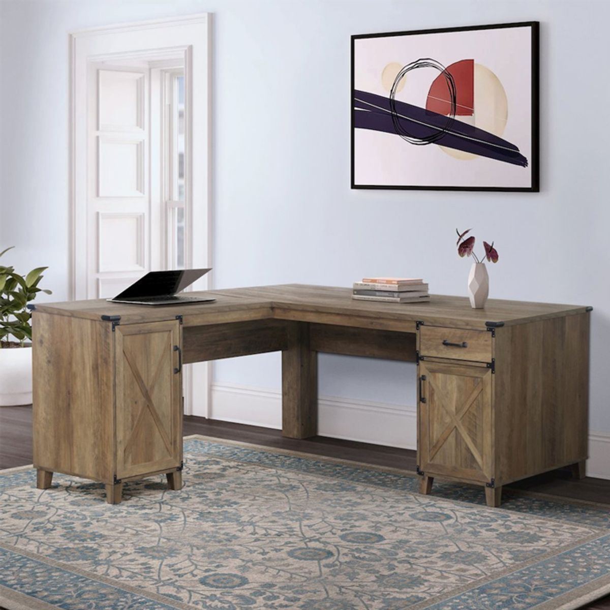 MSA MUEBLES SANTA ANA - Estación de Trabajo Rustik OAK Line