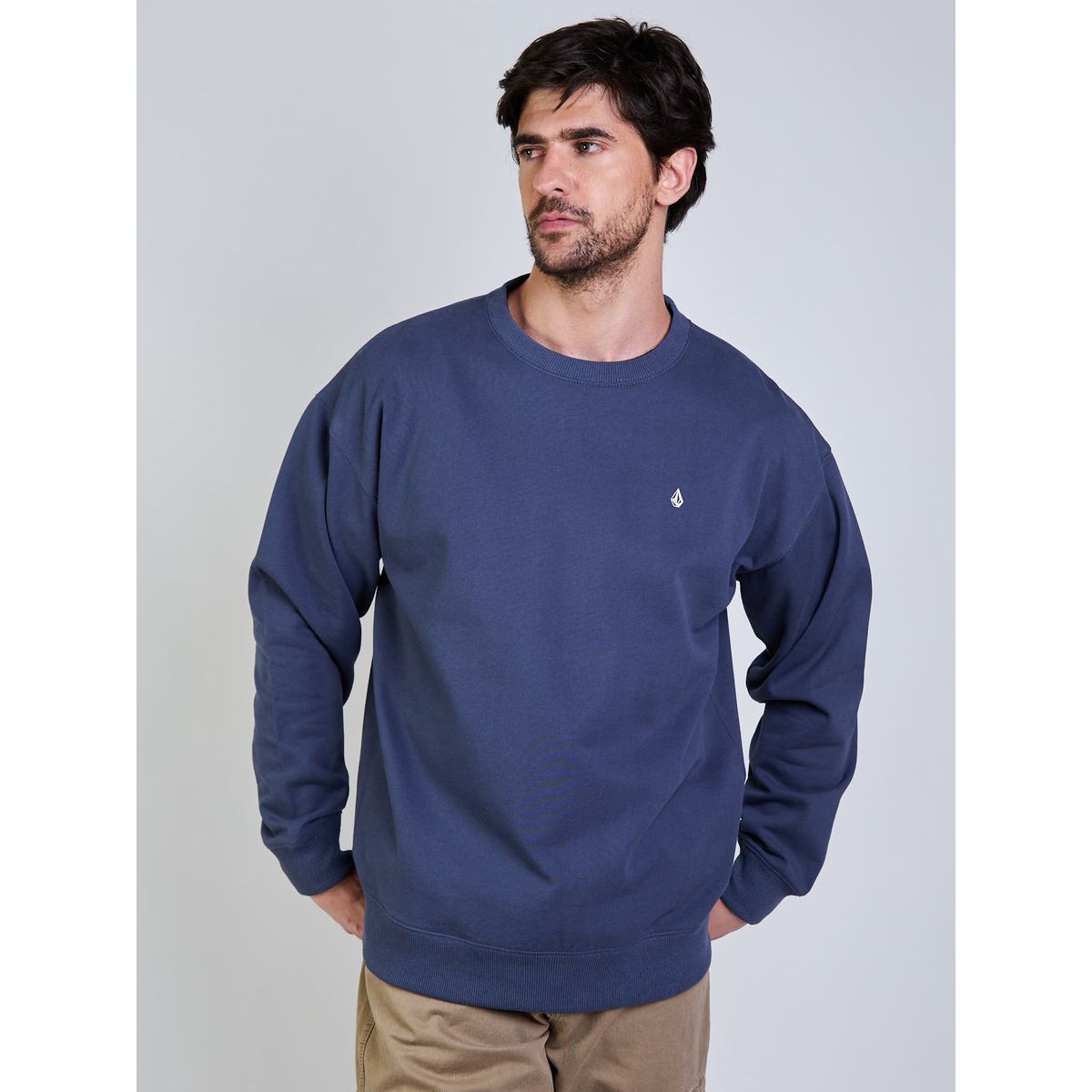 VOLCOM - Poleron CR Single Stone Crew Azul Hombre Volcom