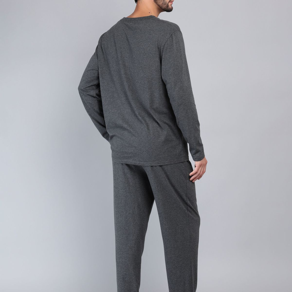ARROW - Pijama Largo Regular Fit Gris Oscuro Arrow ARROW