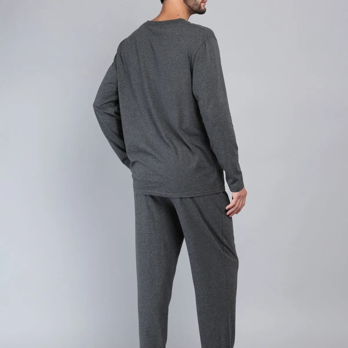 ARROW - Pijama Largo Regular Fit Gris Oscuro Arrow ARROW