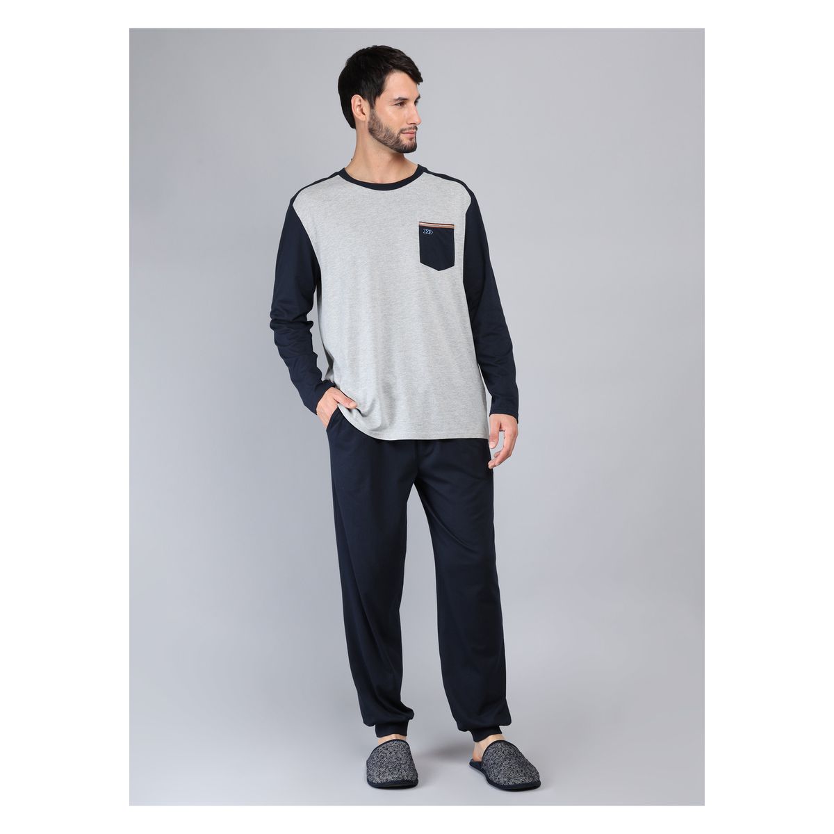 ARROW - Pijama Largo Regular Fit Gris Arrow ARROW