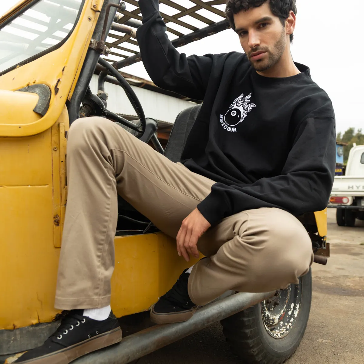 VOLCOM - Poleron CR Fa Seth Crew Negro Hombre Volcom