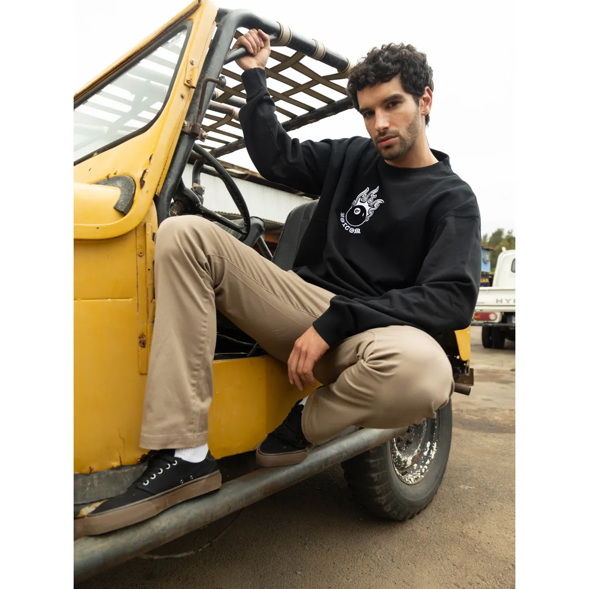 VOLCOM - Poleron CR Fa Seth Crew Negro Hombre Volcom