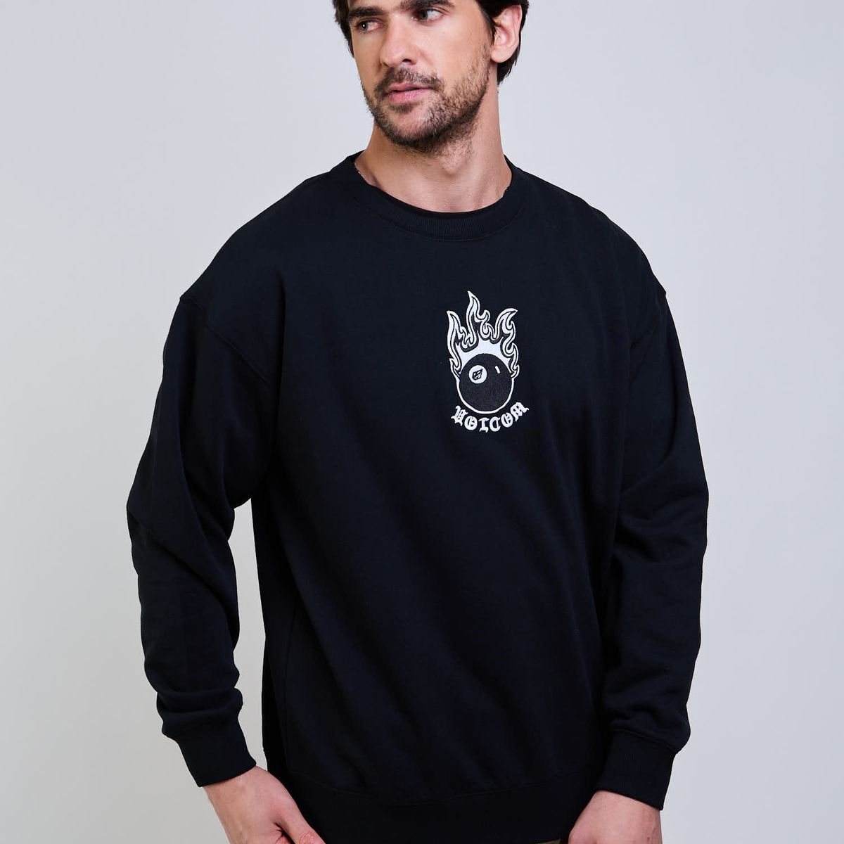 VOLCOM - Poleron CR Fa Seth Crew Negro Hombre Volcom