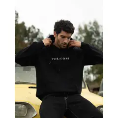 VOLCOM - Poleron Canguro VLC Stone Po Negro Hombre