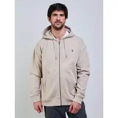 VOLCOM - Poleron FZ Single Stone Zip Beige Hombre