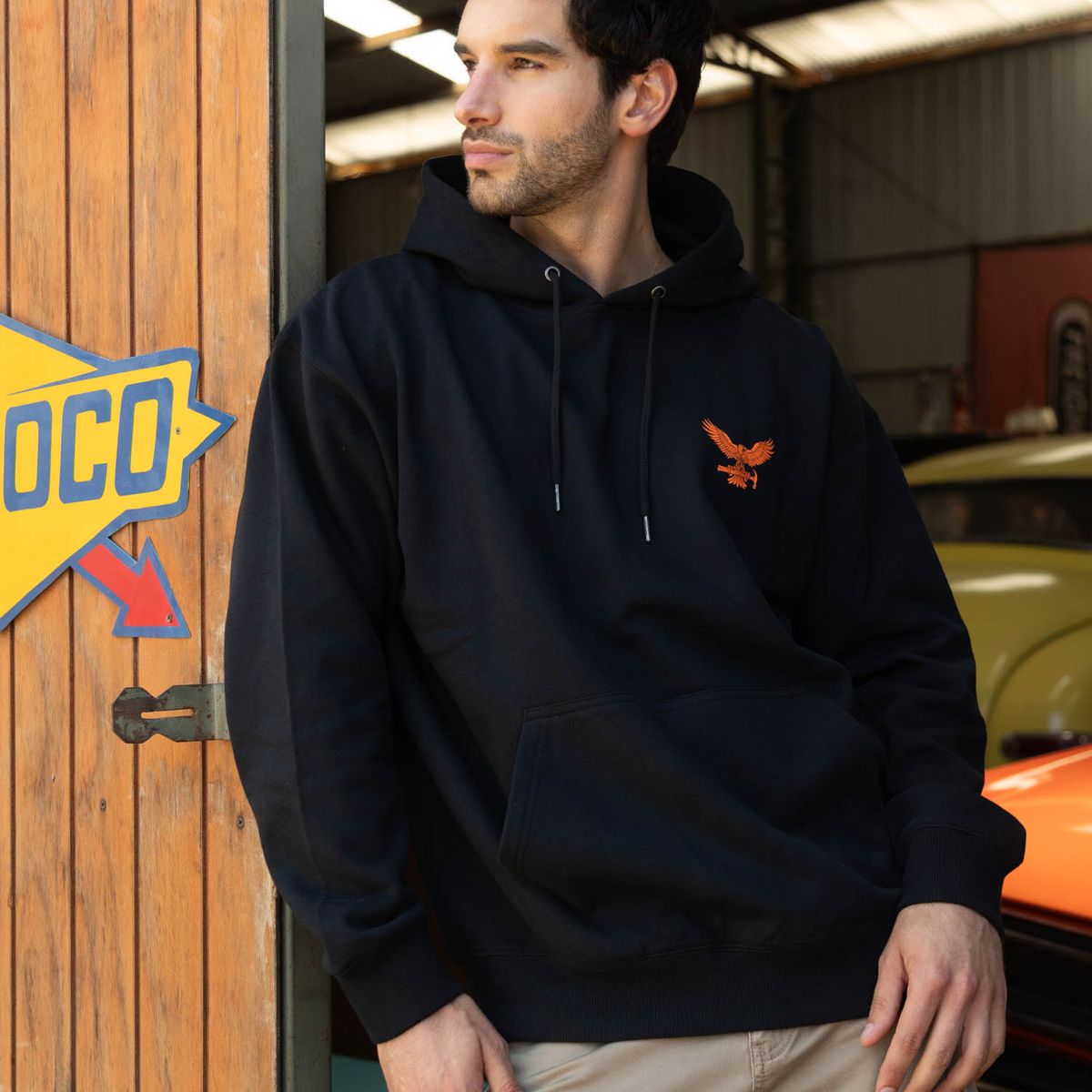 VOLCOM - Poleron Canguro Hammered Po Negro Hombre Volcom