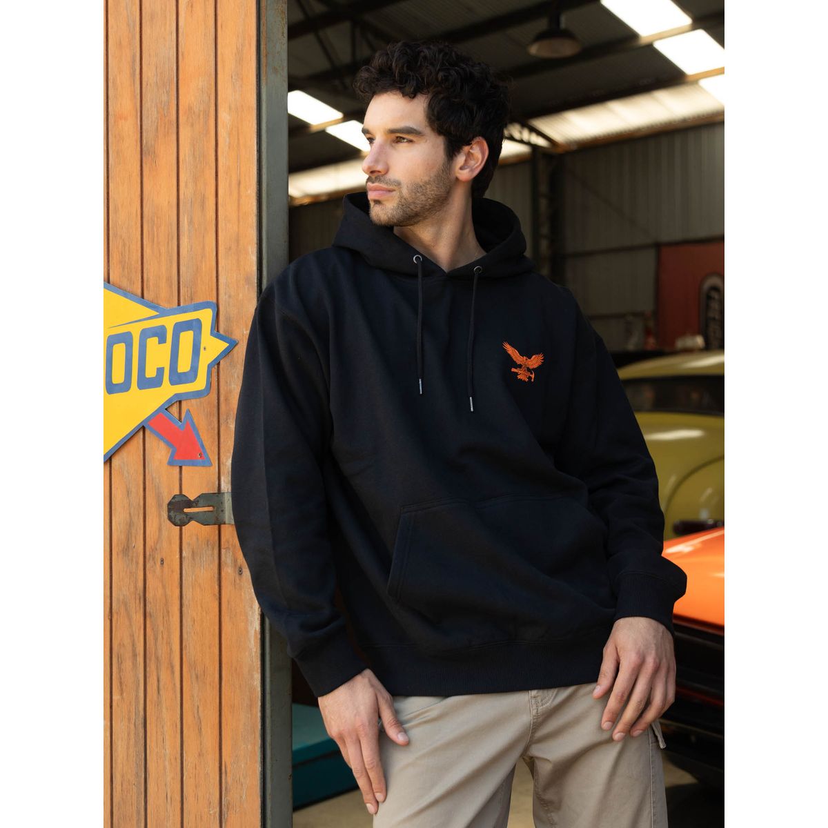 VOLCOM - Poleron Canguro Hammered Po Negro Hombre Volcom